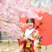 河津桜で和装前撮りの画像18